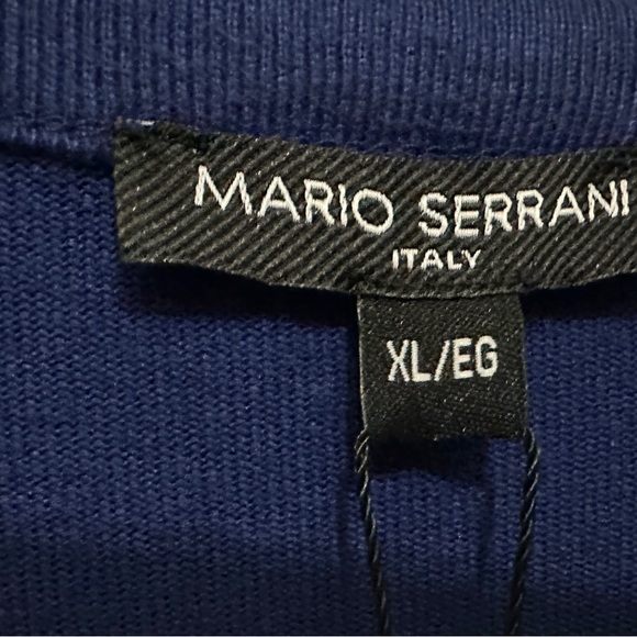 241 Mario Serrani Italy | NWT Navy V-Neck Henley Long Sleeve Top (Size XL) -soft - Picture 7 of 14